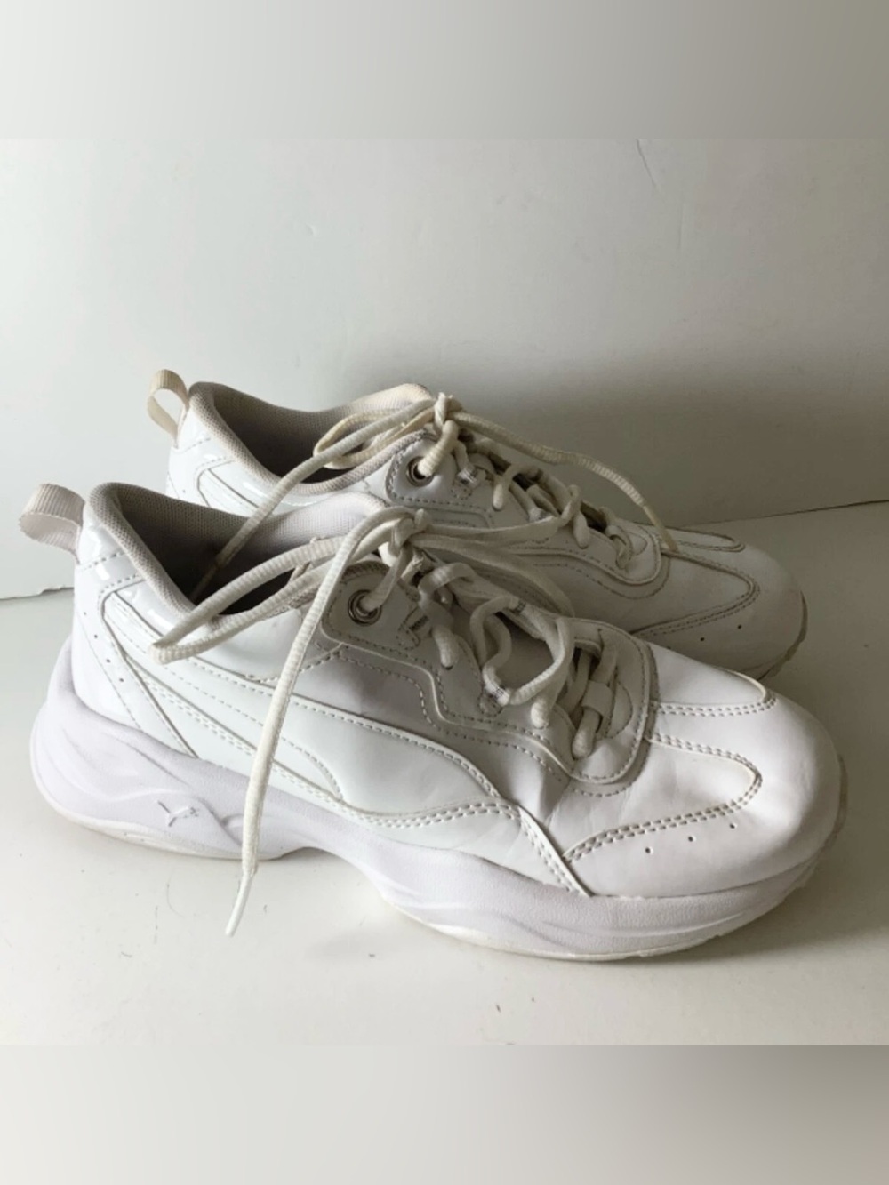 Puma White Women LifeStyle Casual Platform Shoes 371126-02 - Size 6